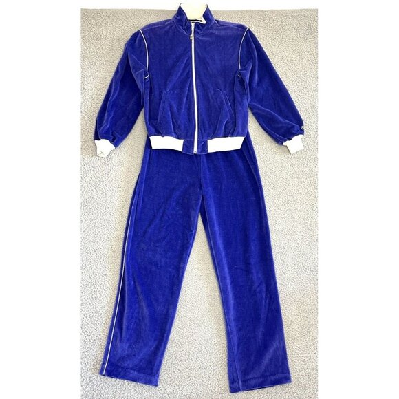 Vintage 70s Paco Rabanne Tracksuit Terrycloth Velvet Sweatpants Jogger - Picture 1 of 16